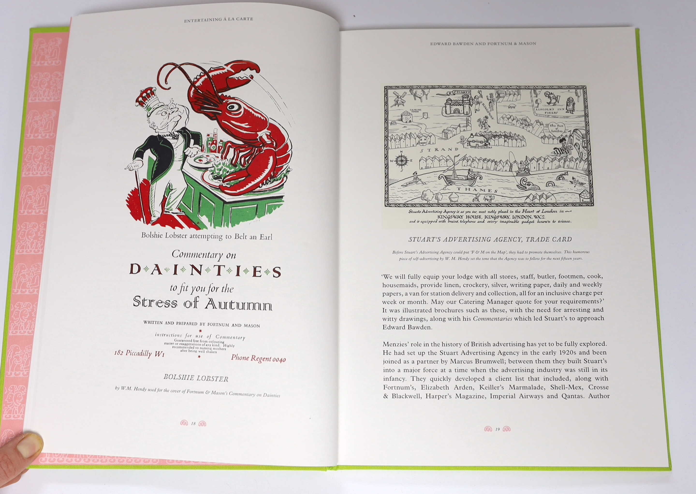 Skipwith, Peyton - Edward Bawden At Fortnum and Mason - Entertaining A La Carte, one of 1000, original boards, 4to, The Mainstone Press, Norwich, 2007, with original packaging.